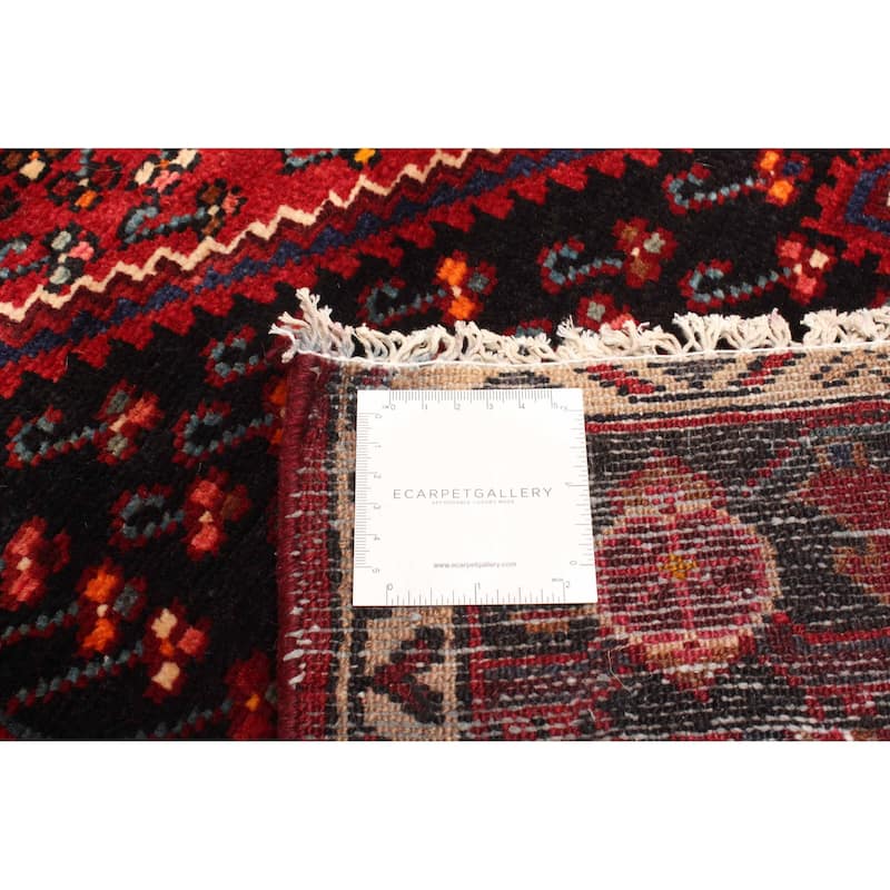 ECARPETGALLERY Hand-knotted Anatolian Vintage Black Wool Rug - 4'2 x 6'5