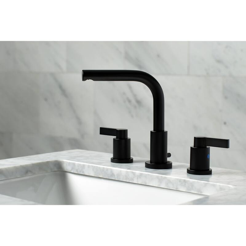Kingston Brass NuvoFusion 8 in. Widespread Bathroom Faucet - Matte Black
