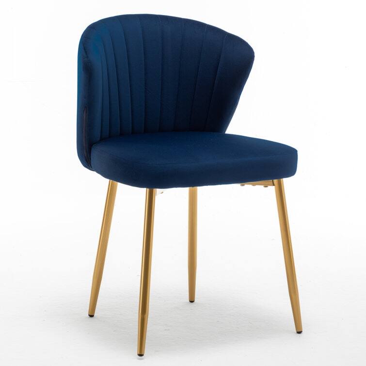Modern Velvet Accent Chair with Channel-Tufted Design Comfortable and Trendy Armless Seat