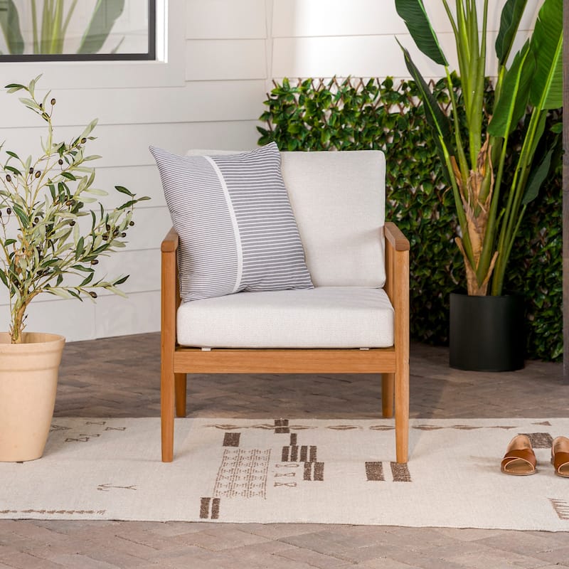 Middlebrook Solid Wood Outdoor Spindle Lounge Chair - Natural