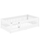 preview thumbnail 8 of 10, Twin Montessori Floor Bed with Guardrails & Arched Door