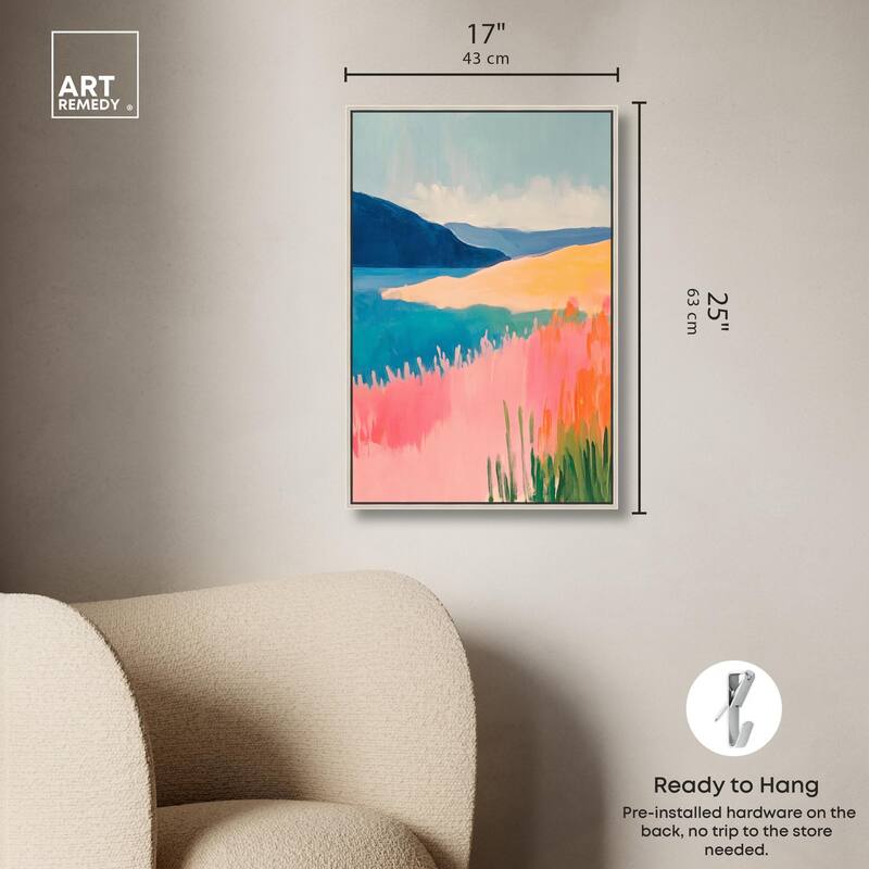 Meadow Meets the Sea Canvas by Art Remedy