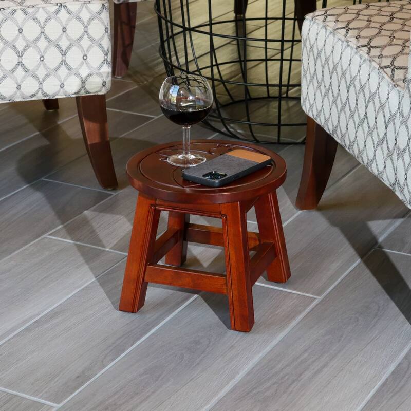 Carved Wooden Step Stool
