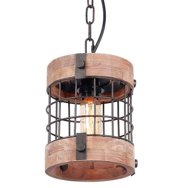 Single Vintage Industrial Rustic Pendant Light Fixture Circular Wood Black Antique Chandelier Overstock 24127101 Shop the top 25 most popular 1 at the best prices! usd