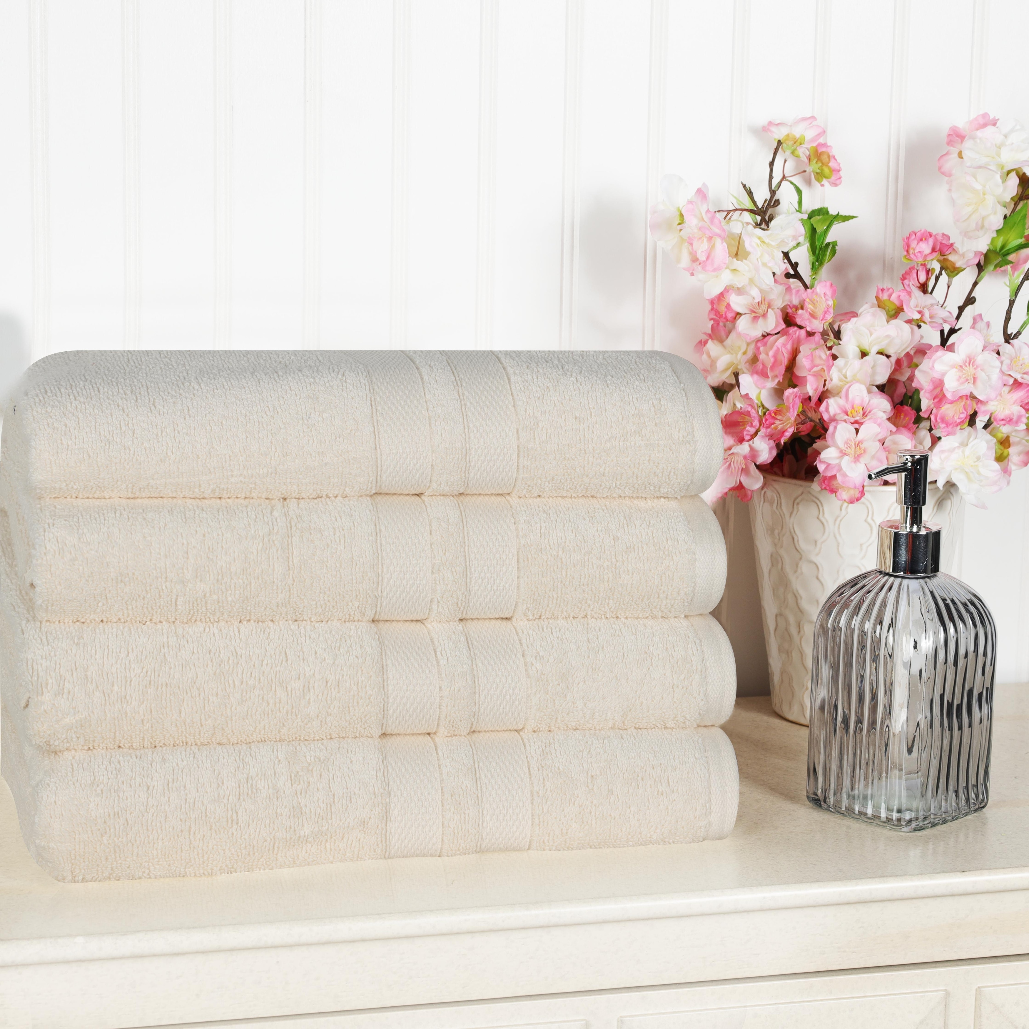 Superior 100% Ultra Soft Cotton Highly Absorbent Medium Weight Solid Bath  Towel undefined Set of 4 - Bed Bath & Beyond - 34282333