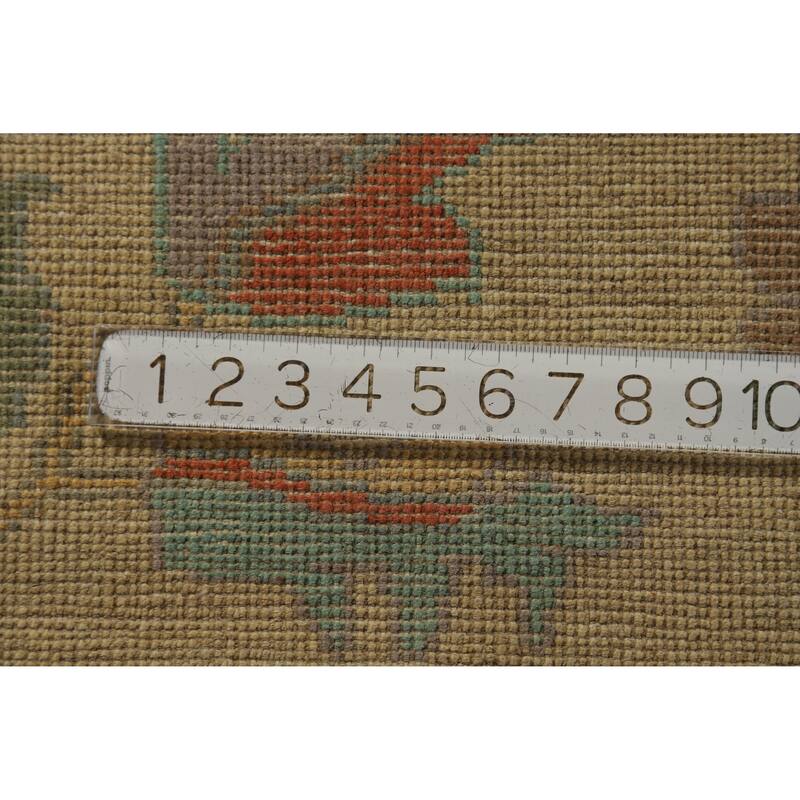 Hand Knotted Oriental 100% Wool Carpet Transitional All-Over Greys & Charcoal Oushak Area Rug - 11' 10'' X 9' 3''