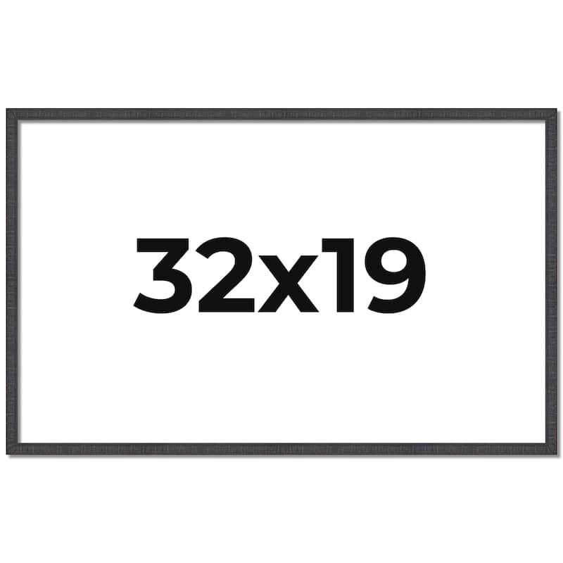 32x19 Frame Brown Solid Wood Picture Frame - Complete Modern Photo
