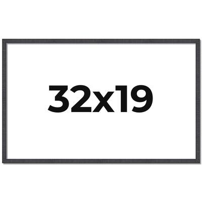 32x19 Frame Brown Solid Wood Picture Frame - Complete Modern Photo