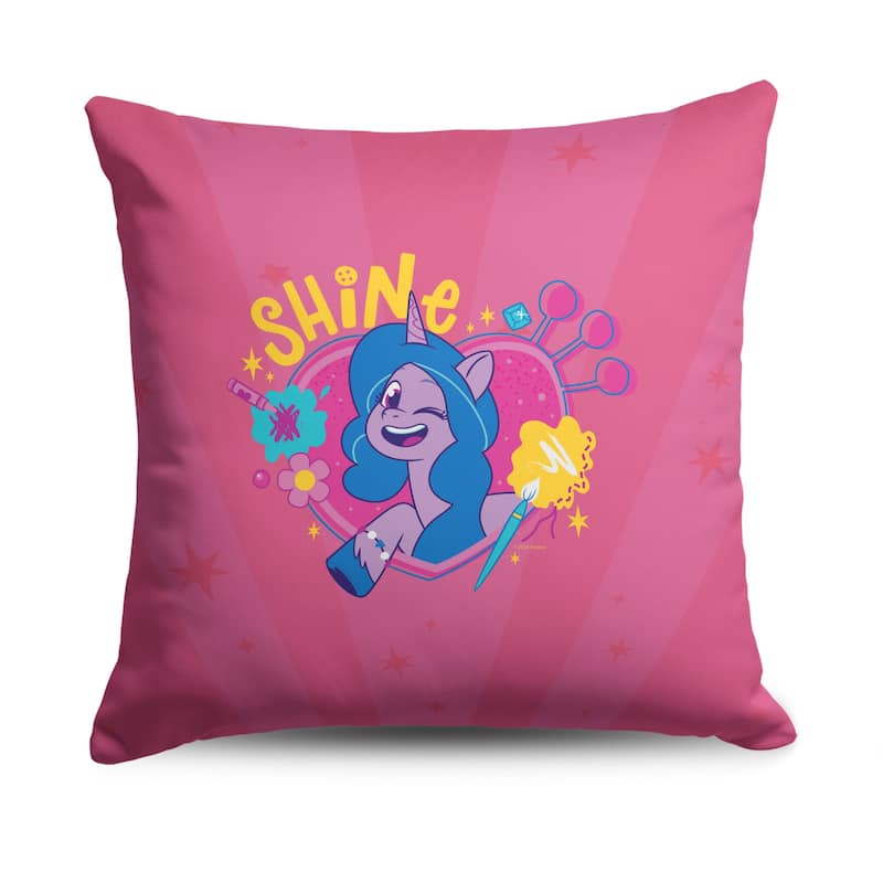 Hasbro My Little Pony 18 Inch Throw Pillow - 18" x 18" - Izzy Shine