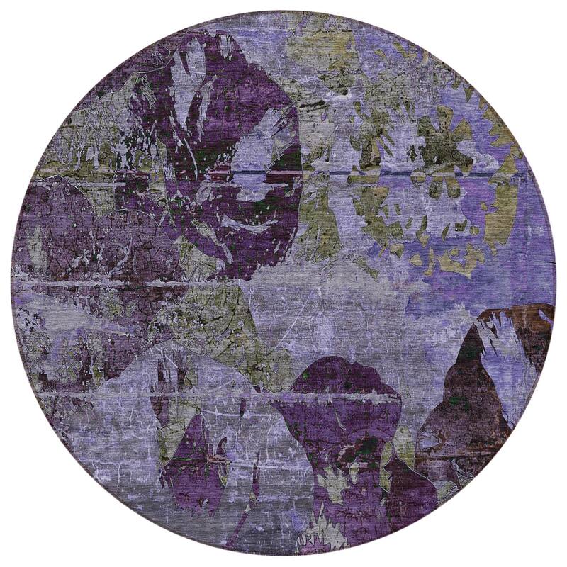 Nax Unique Abstract Weather Resistant Timeless Fusion Runner Outdoor Rug