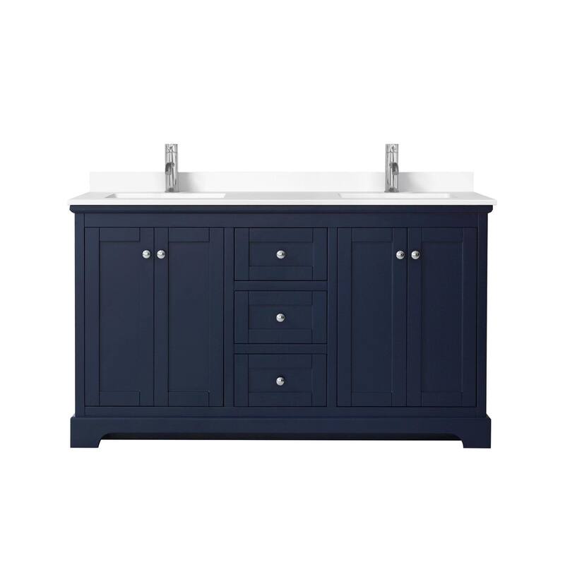 Wyndham Collection Avery 60" Free Standing Double Basin Vanity Set