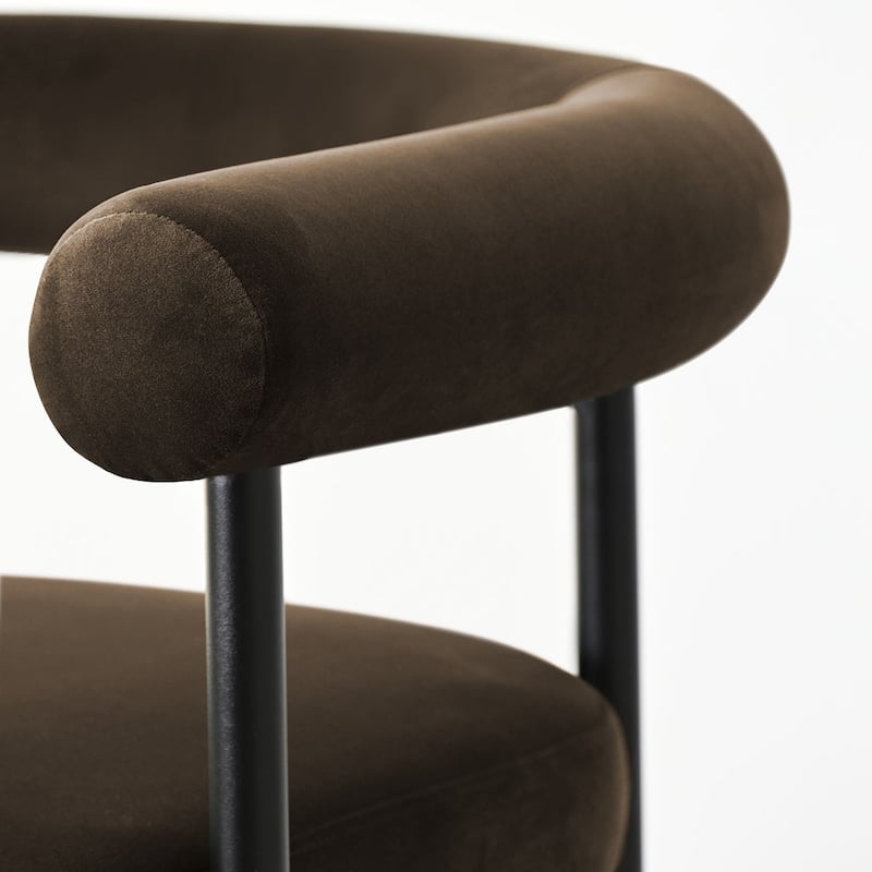 24" Seat Height Velvet Counter Stools (Set Of 2)