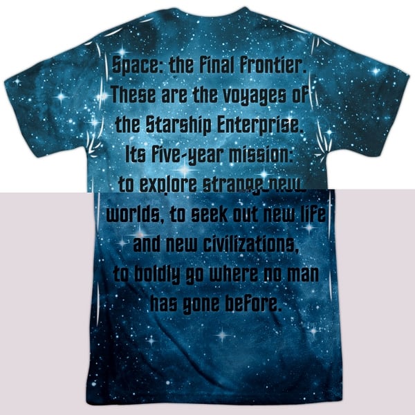 Shop Star Trek Final Frontier Mens Sublimation Shirt On Sale