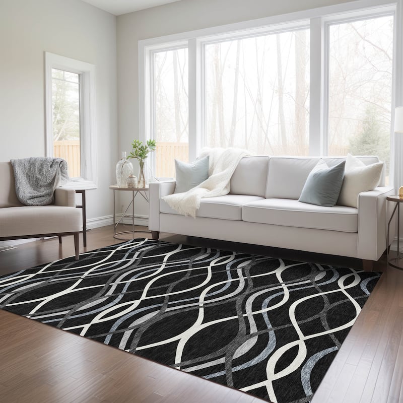 Machine Washable Indoor/ Outdoor Chantille Contempo Deco Rug