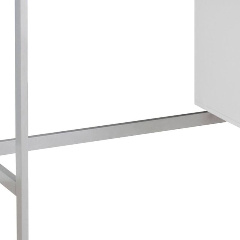 Contemporary Rectangular Office Desk with 2 Drawers and Pedestal Base Ideal for Home Office or Study