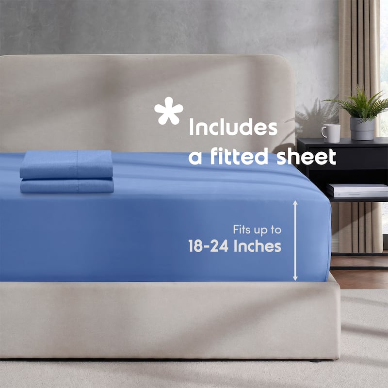 Emperyan Duvet Cover With Fitted Sheet Soft Double Brushed Bedding Set