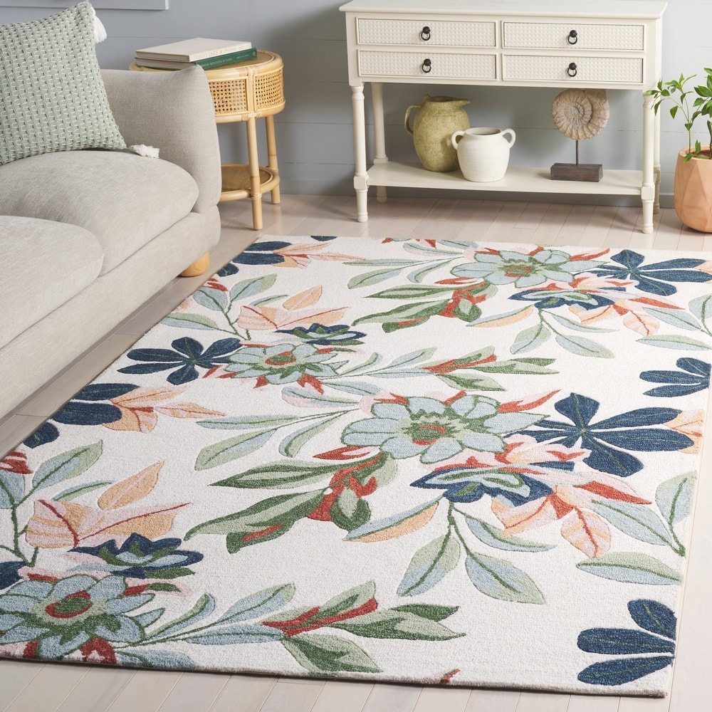 SAFAVIEH Handmade Jardin Annaros Floral Wool Rug
