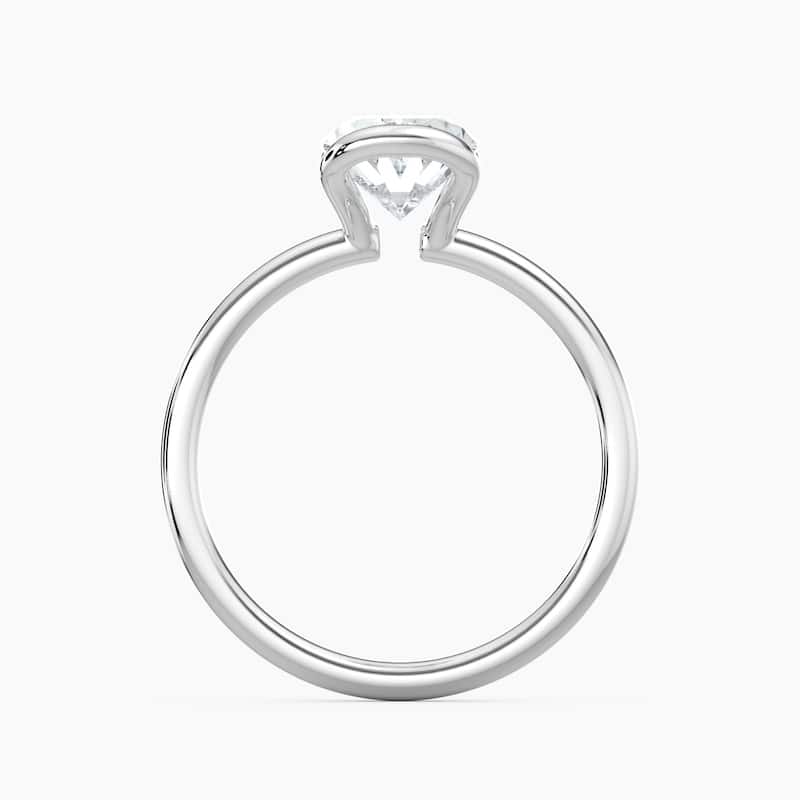 Auriya 14K Gold Lab Grown Diamond Oval Large Loop Solitaire Engagement Ring 1.00 - 5.00ct. tw. (F-G, VS)