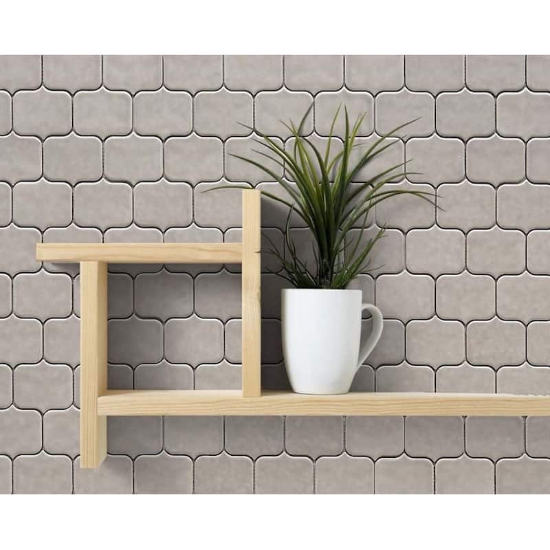 Modern Arabesque Glossy Porcelain Mosaic Tile