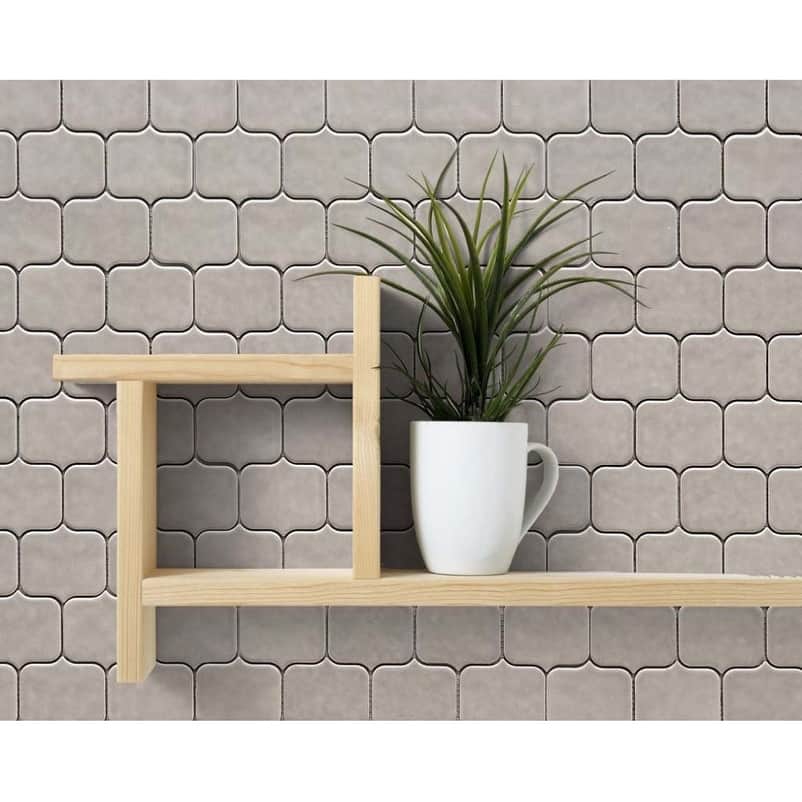 Modern Arabesque Glossy Porcelain Mosaic Tile