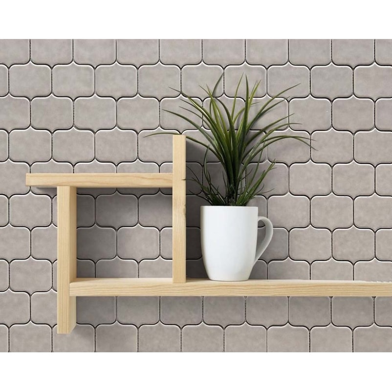 Modern Arabesque Glossy Porcelain Mosaic Tile