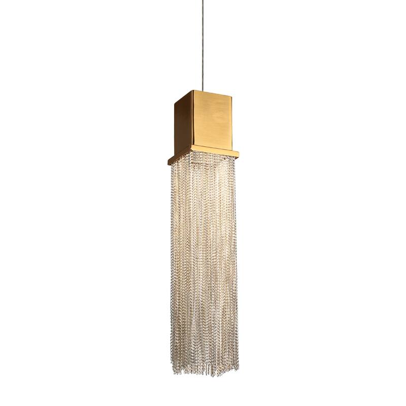 Modern LED Gold 1-Light Pendant Light for Kitchen Island Bedroom Bathroom