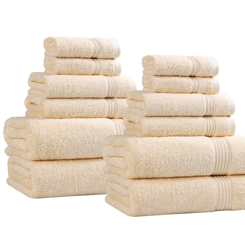 Superior Heritage Egyptian Cotton Absorbent 12-Piece Towel Set