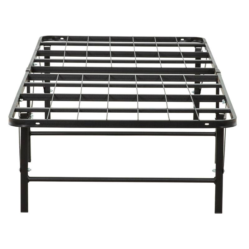 Metal Mattress Foundation Bed Base Frame, Black