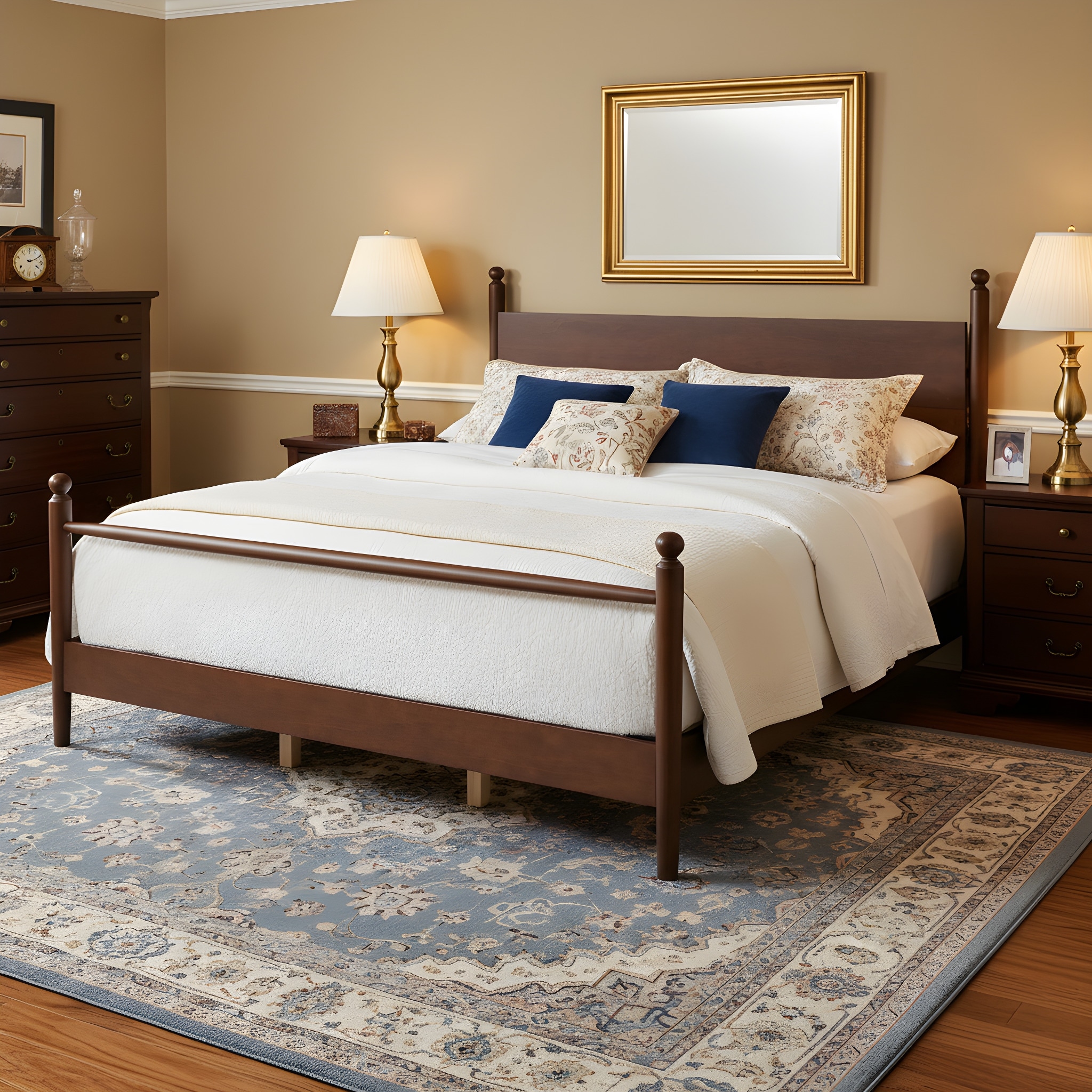 Christopher Knight Home Eldric Solid Poplar and Plywood Bed Frame with Headboard