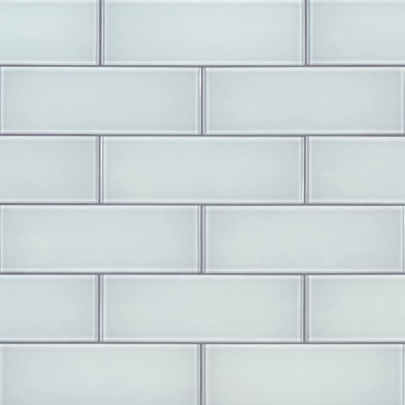 Ackland AKM-G-3X9TL-CA 9" x 12" Glass Solid Wall Tile - Glossy Visual - Crystalla - Halo Edge