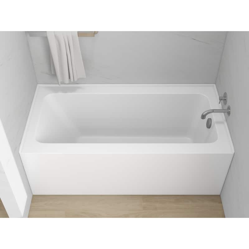 Vanity Art Alcove Soaking Acrylic Bathtub