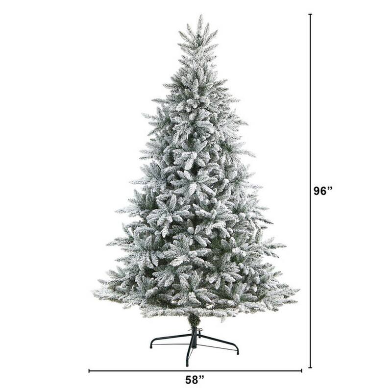 Flocked West Virginia Spruce Artificial Christmas Tree - 8' - Unlit