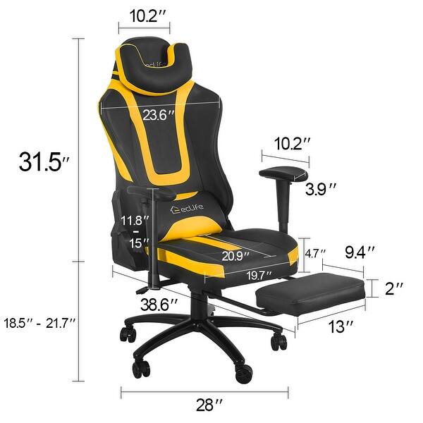 Ergonomic Office Chair Desk with Adjustable Headrest And Back Support