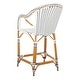 preview thumbnail 58 of 68, SAFAVIEH California Outdoor Bistro 26-inch Counter Stool with Arms - 23" W x 26" D x 43" H