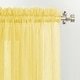 preview thumbnail 15 of 73, No. 918 Erica Crushed Voile Ascot Beaded Sheer Rod Pocket 1-Piece Curtain Valance