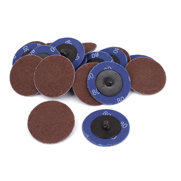 Unique Bargains Sander 50mm 2" Diameter 80 Grit Sandpaper Sanding Polishing Discs Wheel 20pcs