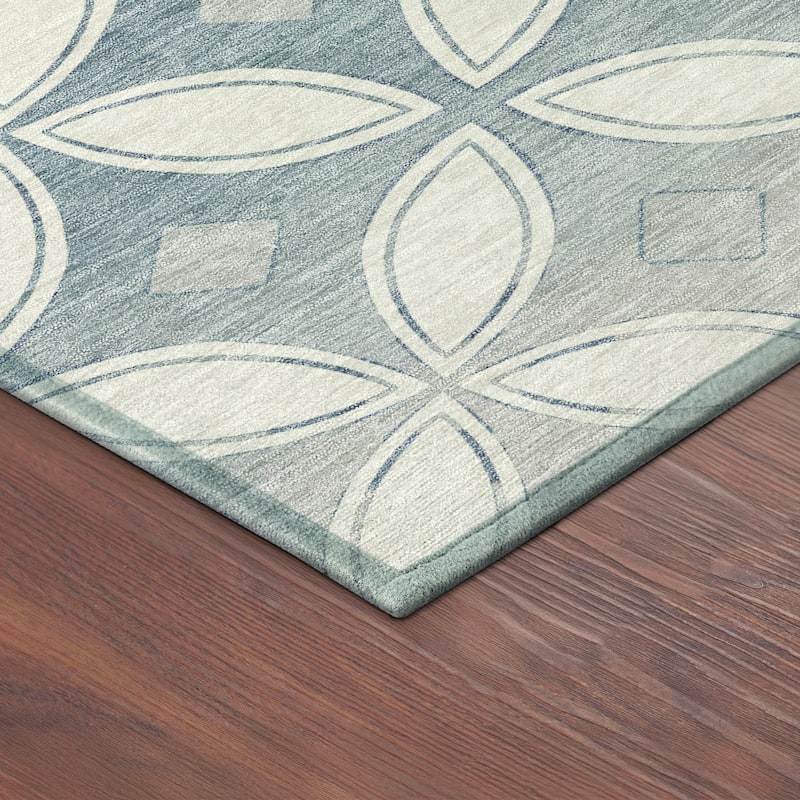 Machine Washable Indoor/ Outdoor Modern Gia Chantille Rug