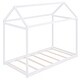 preview thumbnail 8 of 7, Wooden House Bed Kids Bed,Twin Size Playful Bed for Home,White