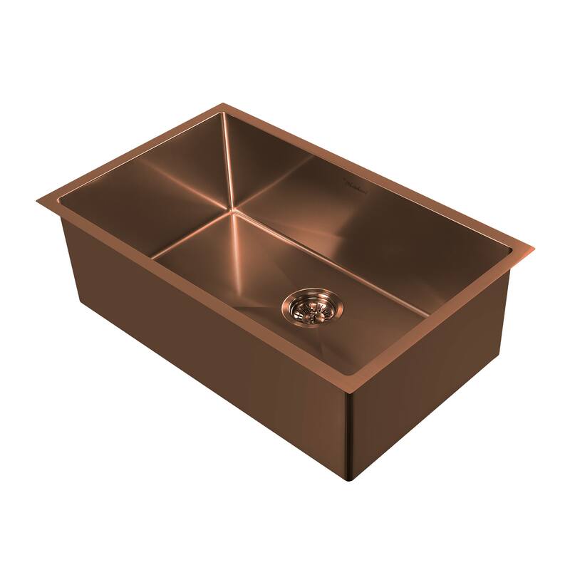 Whitehaus Noah Plus 33" Single Basin Kitchen Sink for Undermount or