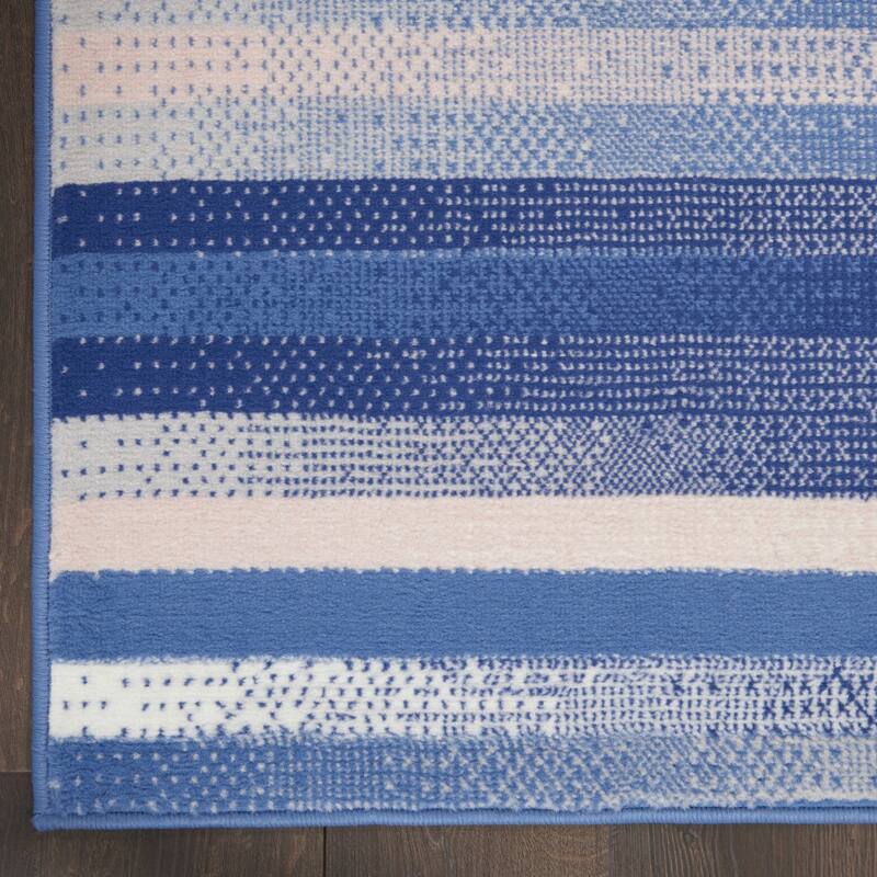 Jawa Power Loomed Distressed Abstract Modern Non Skid Stain Resistant Area Rug By HomeRoots - 96' X '24' X '0.39