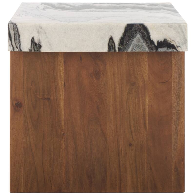 SAFAVIEH Couture Ellebeth Marble Top Accent Table - 20"W x 20"D x 20"H
