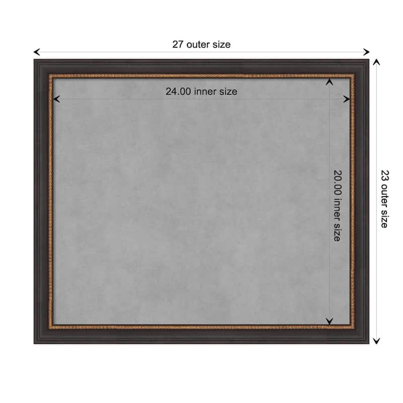 Amanti Art Ashton Black Framed Magnetic Board - Board Size 24x20