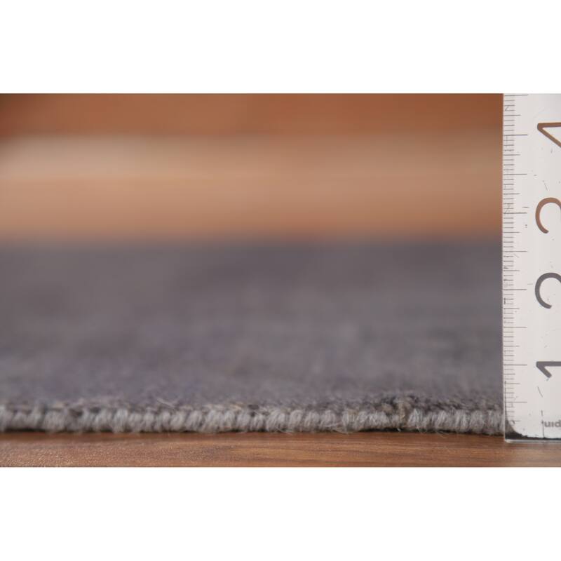 Gray Blue Gabbeh Modern Runner Rug Handmade Wool Carpet - 2'7" x 9'8"