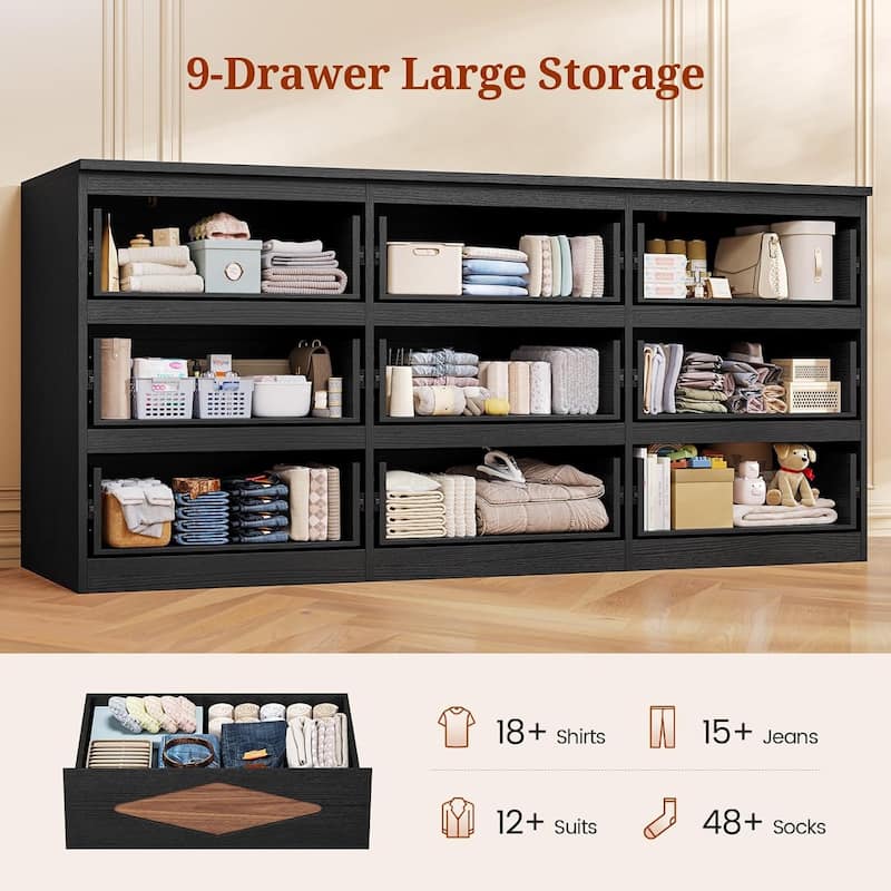 Dresser for Bedroom Chest of Deep Drawers Storage Dressers Organizer