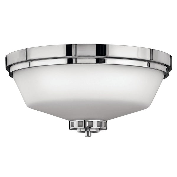 Crystal Flush Mount Chandelier Chrome Finish Ceiling 4 Light Fixture Silver Iron