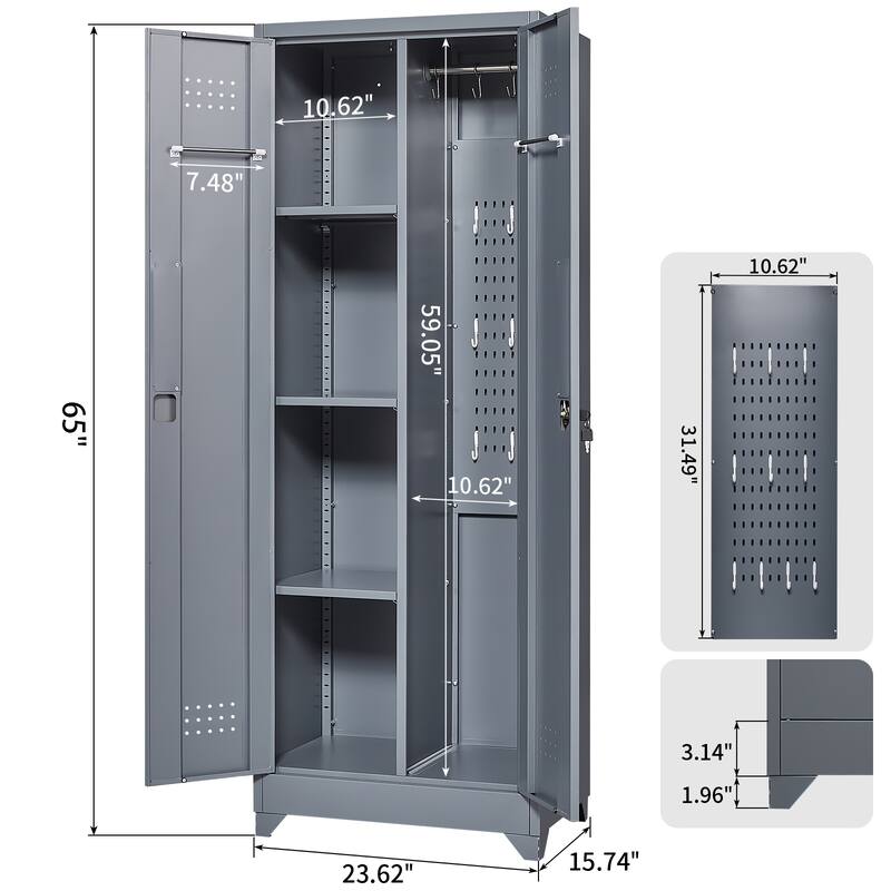 Metal Storage Cabinets, Cleaning Tool Cabinet with Locking Door