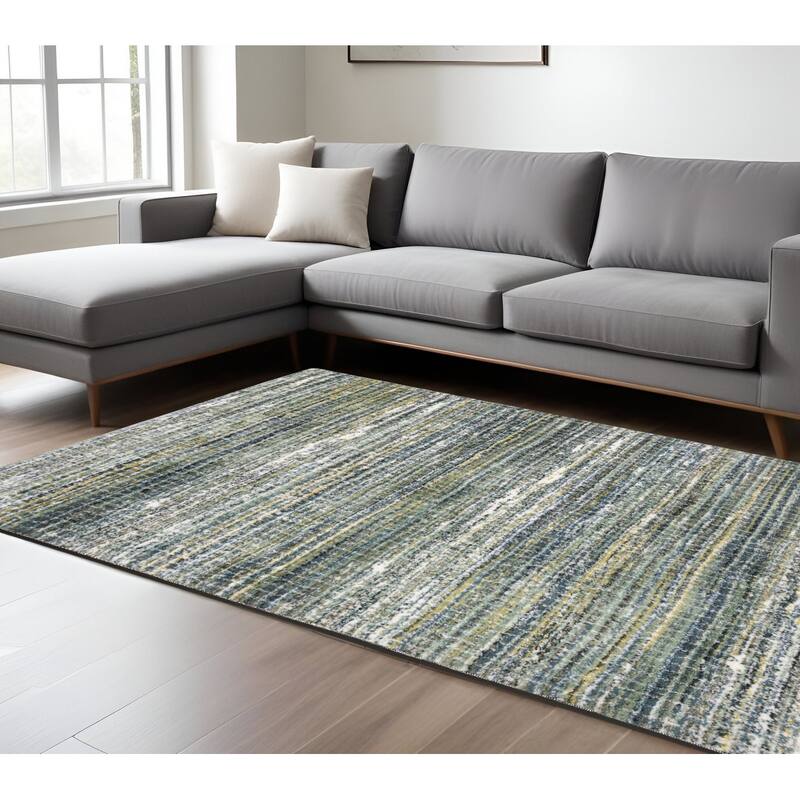 HomeRootsGeometric Industrial Runner Area Rug - 155.12' X '118.11' X '0.98