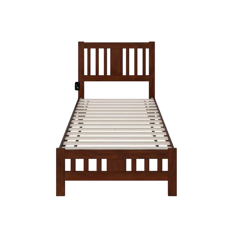 Tahoe Twin XL Bed with Footboard in Walnut