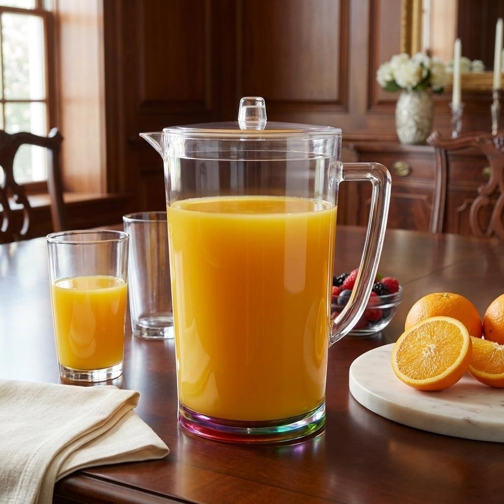 HomeRoots Set of Six Clear Acrylic Pitcher