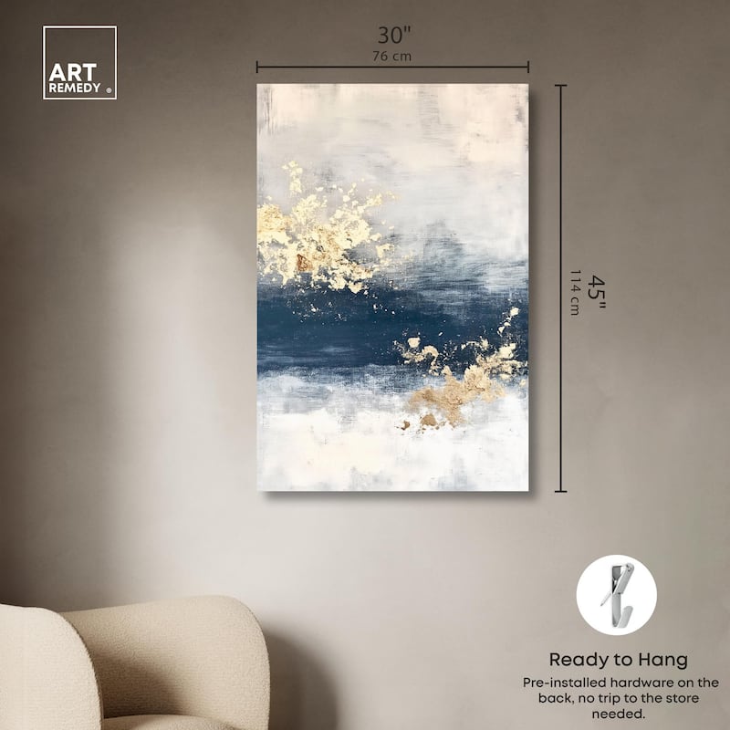 Ocean's Gold Hues I Canvas by Art Remedy, Gallery Wrapped